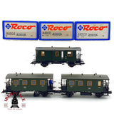 ♻️ ✨ Roco 44804 44800 set 3x vagones pasajeros furgón DB época III Escala H0 1:87 DC
