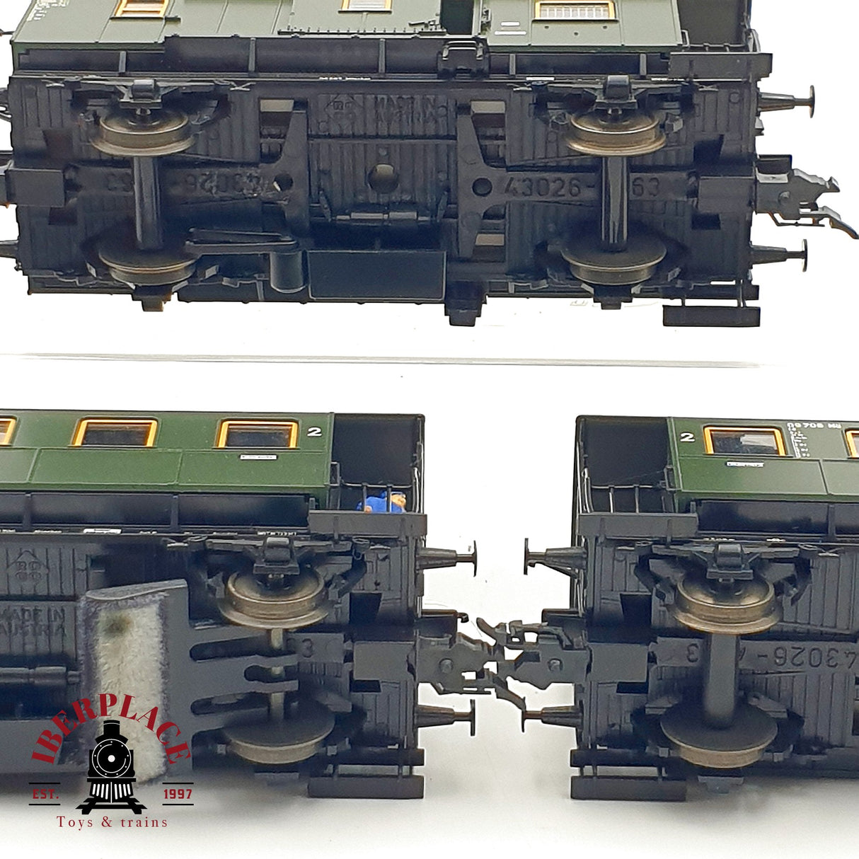 ♻️ ✨ Roco 44804 44800 set 3x vagones pasajeros furgón DB época III Escala H0 1:87 DC