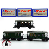 ♻️ ✨Roco 44800 44808 set 3x vagones pasajeros furgon DB época III H0 1:87 DC