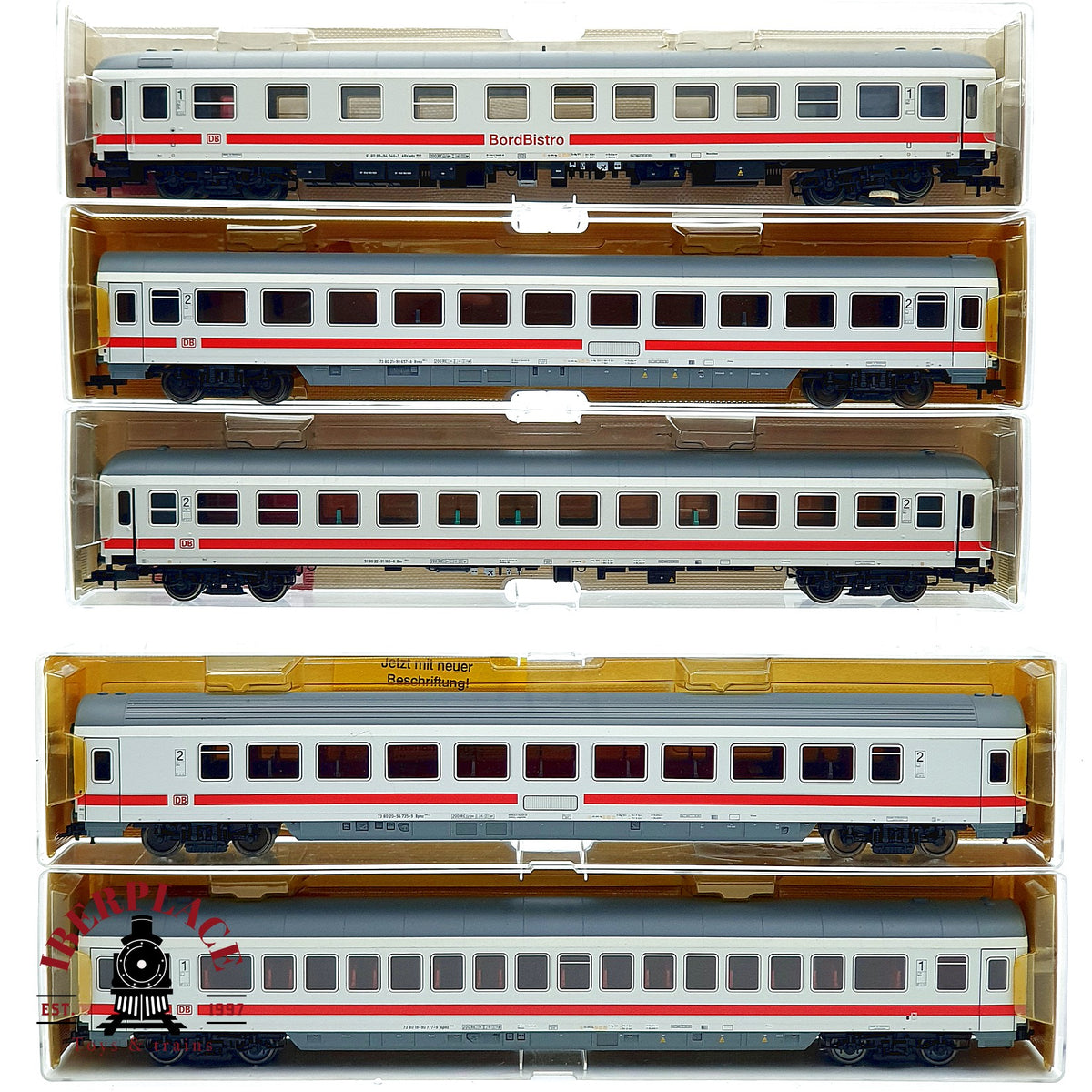 ♻️✨ Fleischmann 5182-5188 set 5x vagones IC ICE DB AG época V Escala H0 1:87 DC