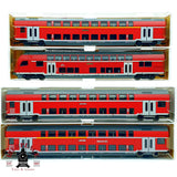 ♻️✨ Fleischmann 5620 5625 set 4x vagones doble piso DB Regio Ep V Escala H0 1:87 DC
