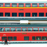 ♻️✨ Fleischmann 5620 5625 set 4x vagones doble piso DB Regio Ep V Escala H0 1:87 DC