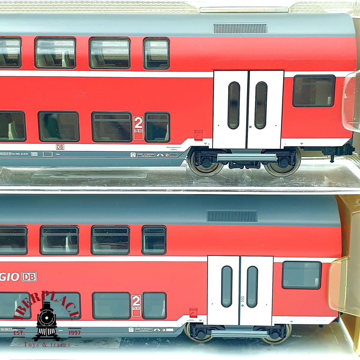 ♻️✨ Fleischmann 5620 5625 set 4x vagones doble piso DB Regio Ep V Escala H0 1:87 DC