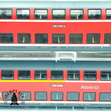 ♻️✨ Fleischmann 5620 5625 set 4x vagones doble piso DB Regio Ep V Escala H0 1:87 DC