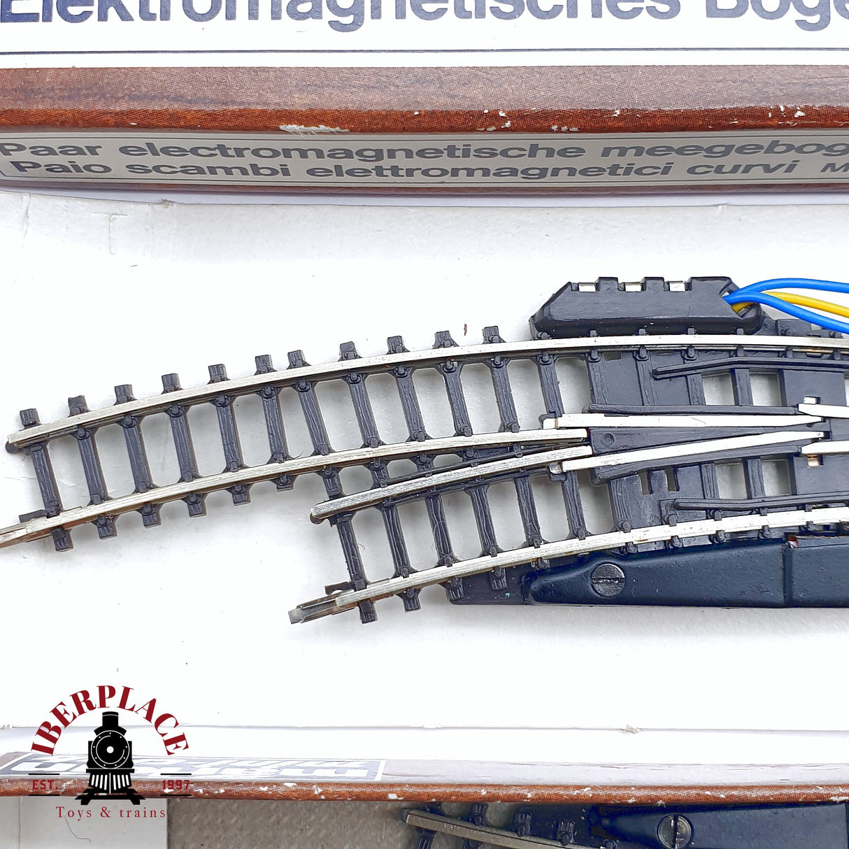 ♻️ 2da mano - Märklin 8567 Desvío eléctrico curvo izquierda derecha  Z escala 1:220