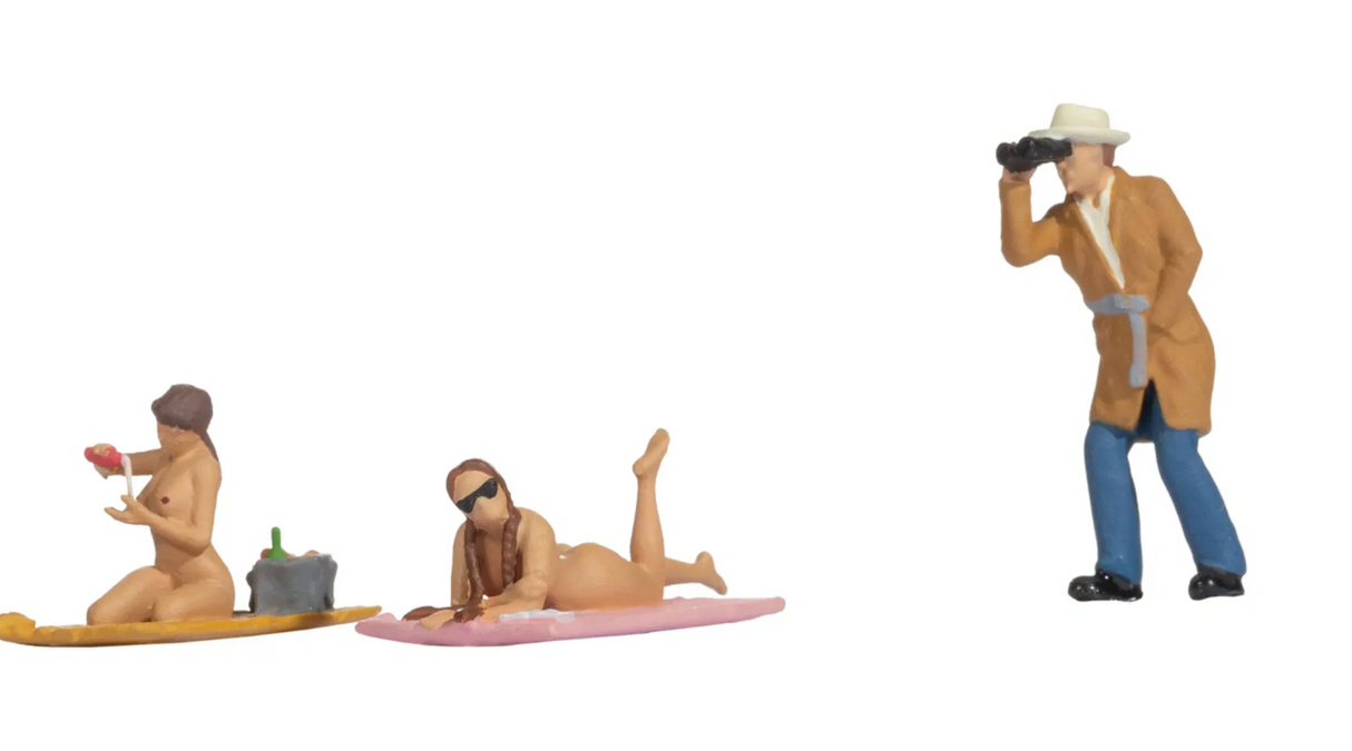 🆕 Noch - 16607 - Figuras "Hombre Curioso y Chicas Relajadas" - Escala H0 1:87