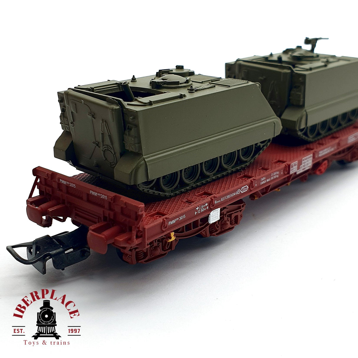 ♻️ DC Electrotren 5142 vagón plataforma con tanques militares H0 escala 1:87 A28