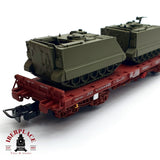♻️ DC Electrotren 5142 vagón plataforma con tanques militares H0 escala 1:87 A28