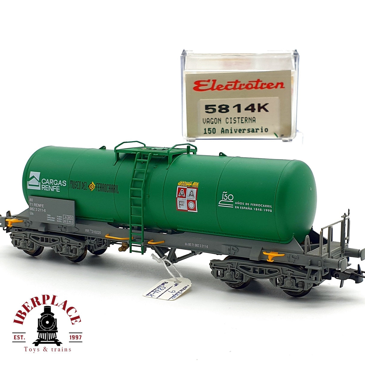 ♻️ Electrotren 5814K vagón cisterna 150 aniversario Cargas RENFE H0 escala 1:87 A28