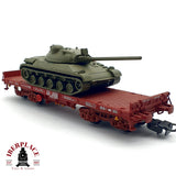 ♻️ DC Electrotren vagón plataforma con tanque militar  RENFE H0 escala 1:87 A28
