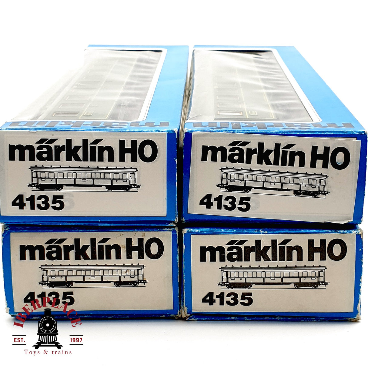 ♻️ 4x Märklin  4135 vagones pasajeros K.Bay.Sts.B Clase 3 H0 escala 1:87 A28