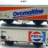 ♻️ 2x AC Märklin 4428 4419 vagones cerrados ovamaltine y pepsi SBB CFF H0 escala 1:87 A28