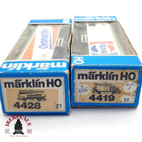 ♻️ 2x AC Märklin 4428 4419 vagones cerrados ovamaltine y pepsi SBB CFF H0 escala 1:87 A28