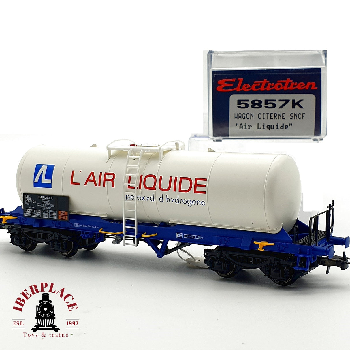 ♻️ DC Electrotren 5857K vagón cisterna L'Air Liquide SNCF H0 escala 1:87 A28