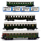 ♻️ 4x Märklin  4135 vagones pasajeros K.Bay.Sts.B Clase 3 H0 escala 1:87 A28