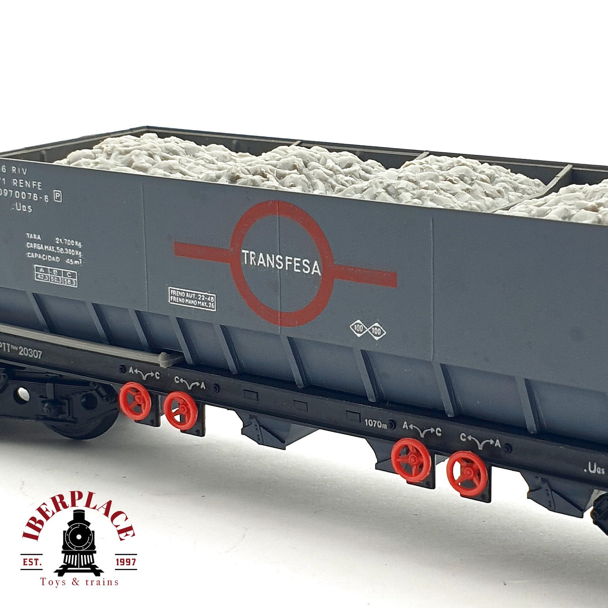 ♻️ DC Electrotren vagón tolva Transfesa RENFE 0970078-6  H0 escala 1:87 A28