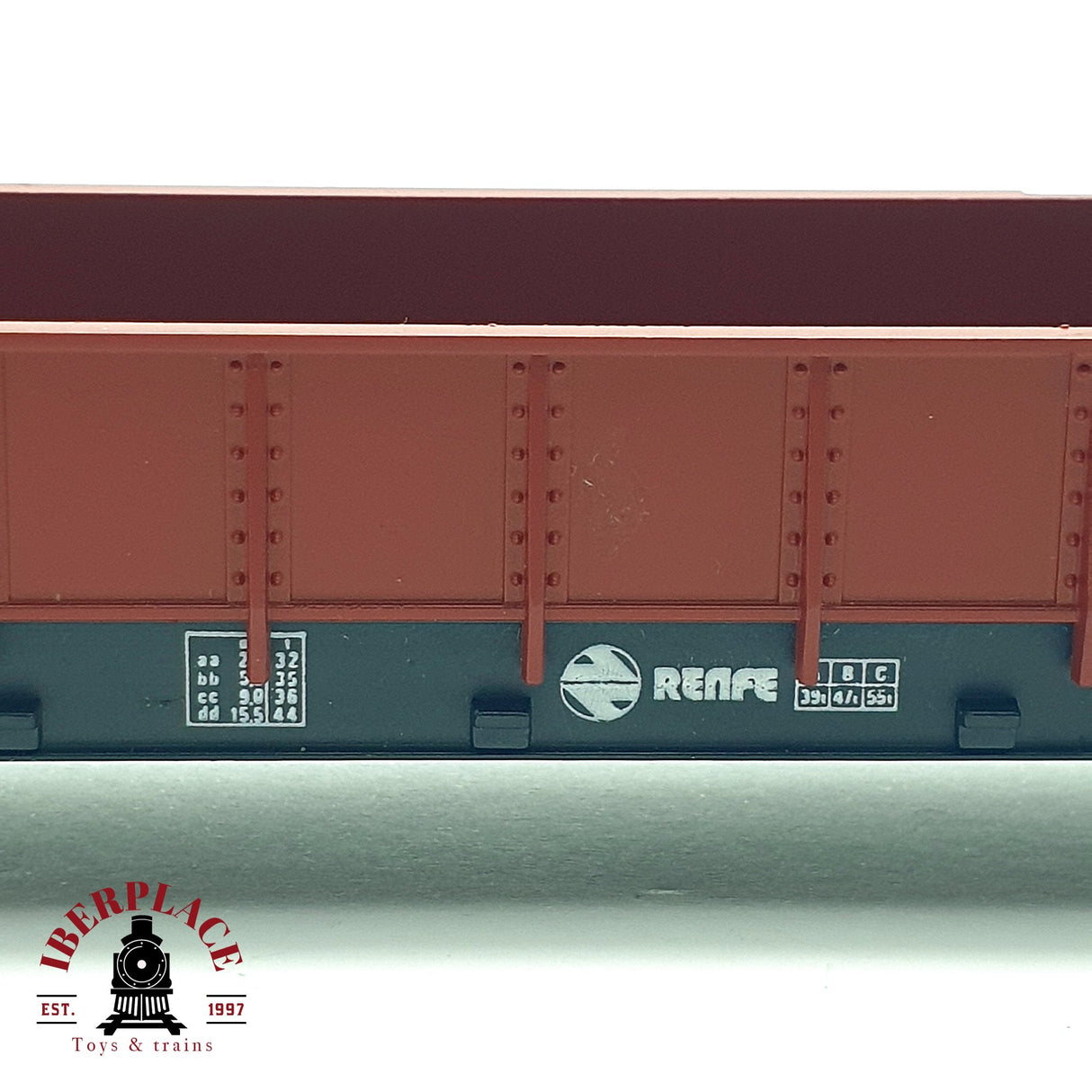 ♻️ DC IBERTREN vagón largo de bordes altos RENFE H0 escala 1:87 A28