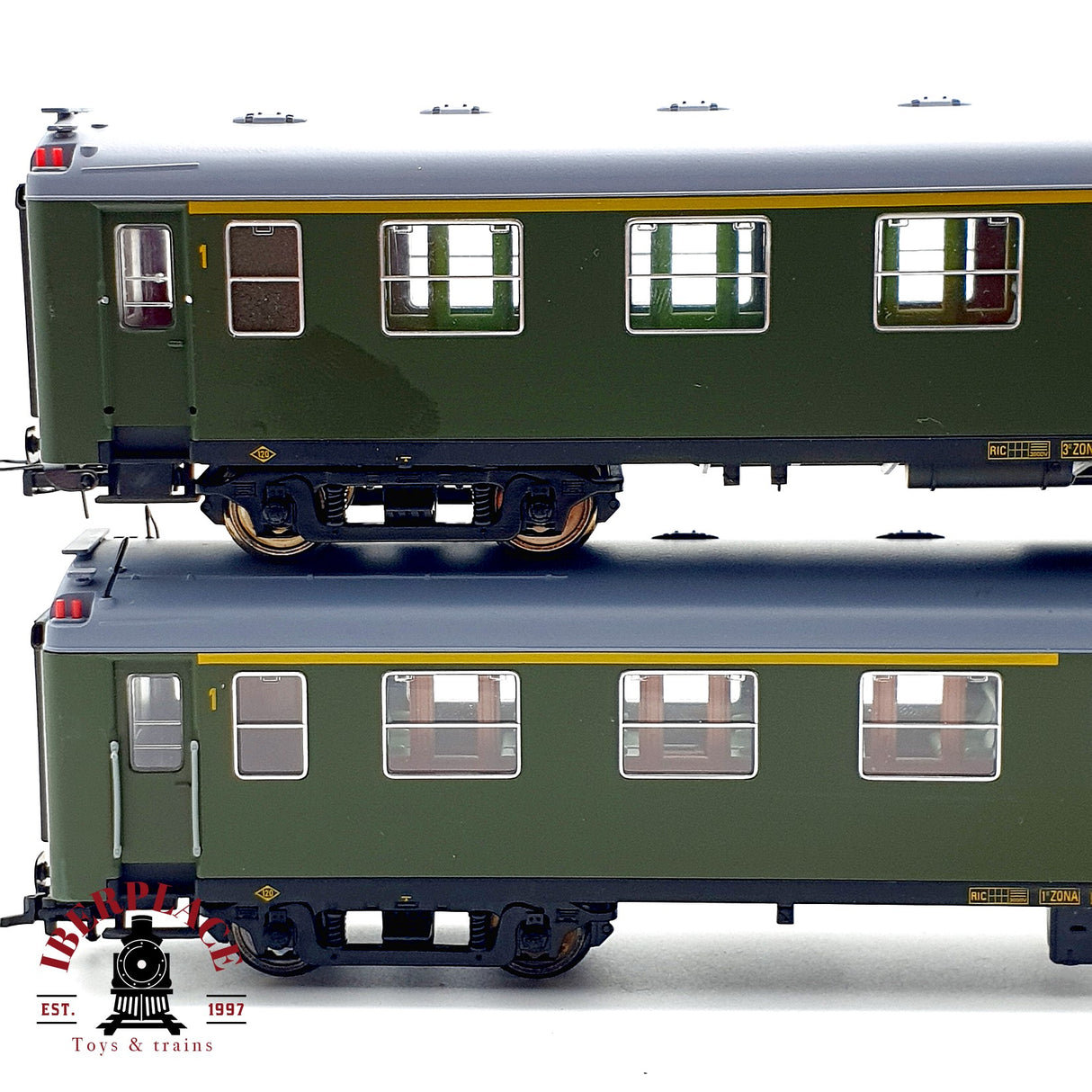 ♻️ 4x DC Electrotren vagones pasajeros y cafetería Clases 1-2 RENFE H0 escala 1:87 A28