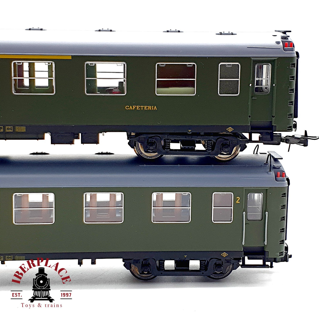 ♻️ 4x DC Electrotren vagones pasajeros y cafetería Clases 1-2 RENFE H0 escala 1:87 A28