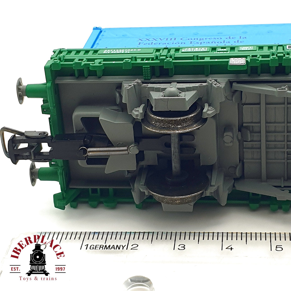 ♻️ DC Electrotren 1527K vagón contenedores congreso Feaaf Huelva 2000 H0 escala 1:87 A28