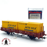 ♻️ DC Electrotren 1528K vagón contenedores Deutsche Post DB H0 escala 1:87 A28