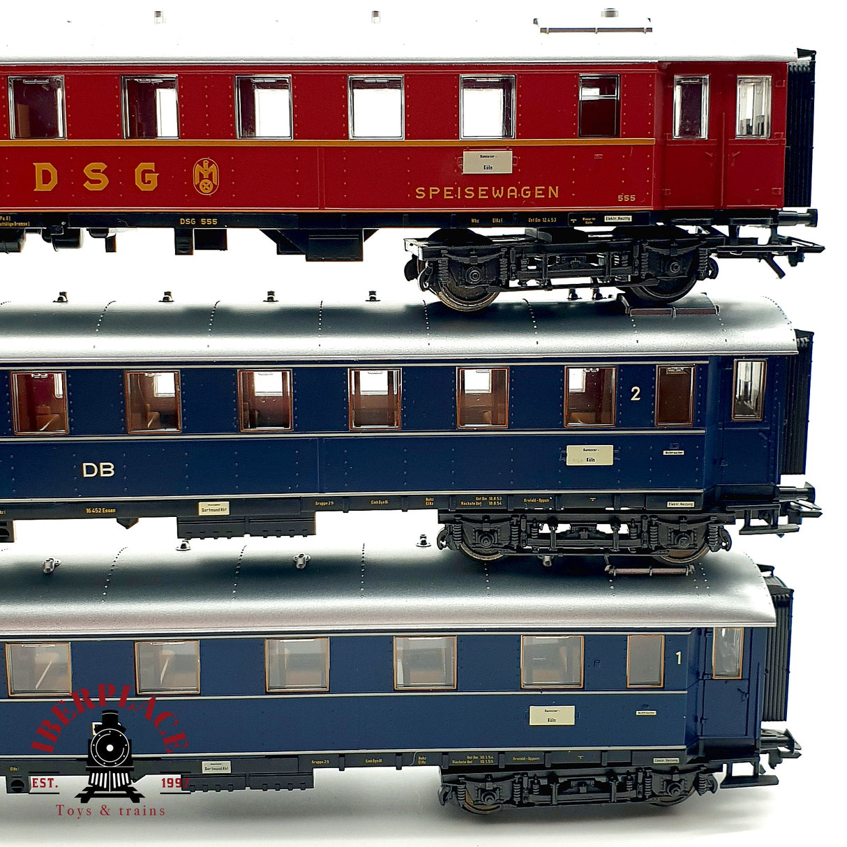 ♻️ 3x DC Märklin vagones pasajeros y restaurante DSG DB clases 1-2 H0 escala 1:87 A28