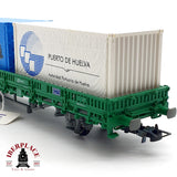♻️ DC Electrotren 1527K vagón contenedores congreso Feaaf Huelva 2000 RENFE H0 escala 1:87 A28