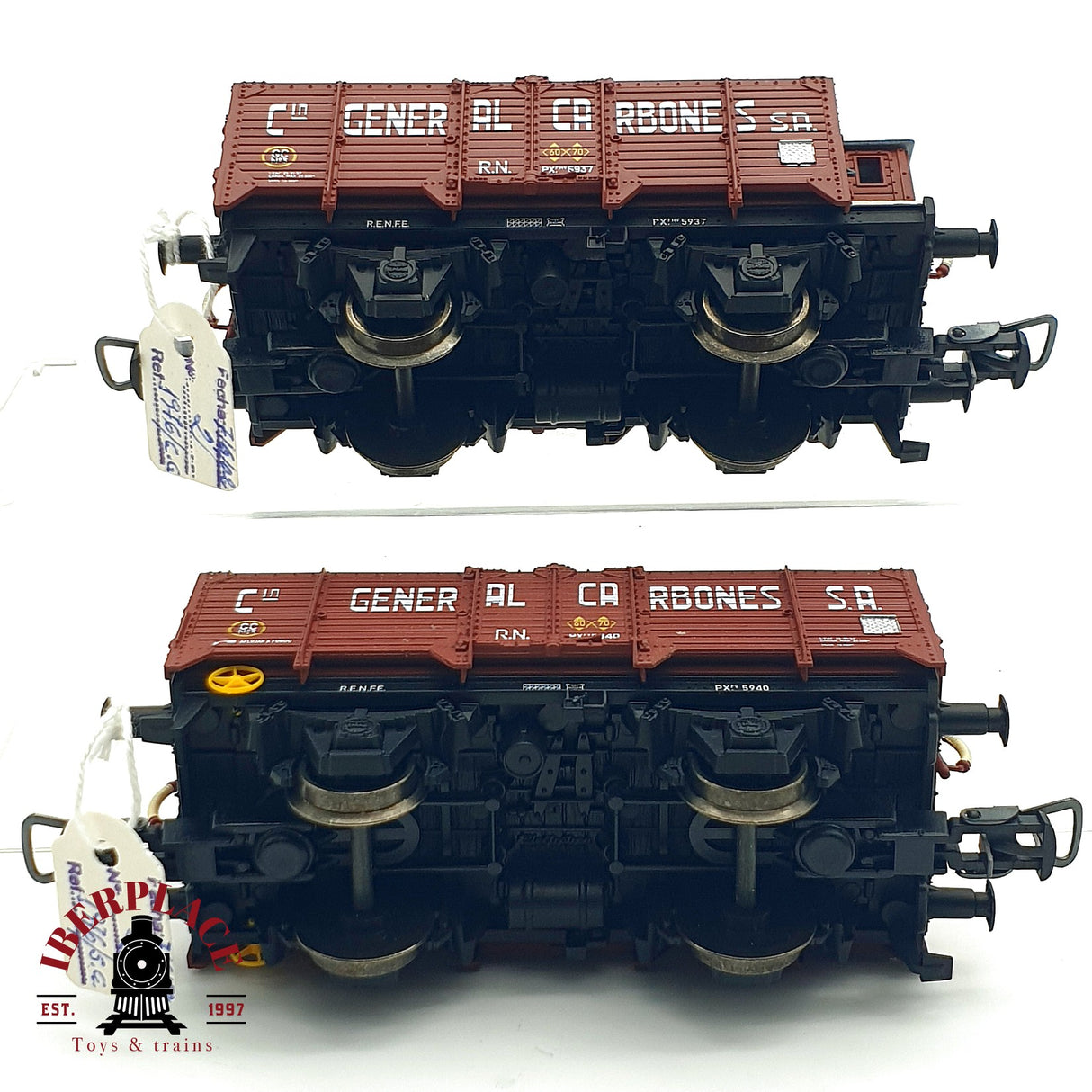 ♻️ DC Electrotren 1976 dos vagones General carbones RENFE RN H0 escala 1:87 A28