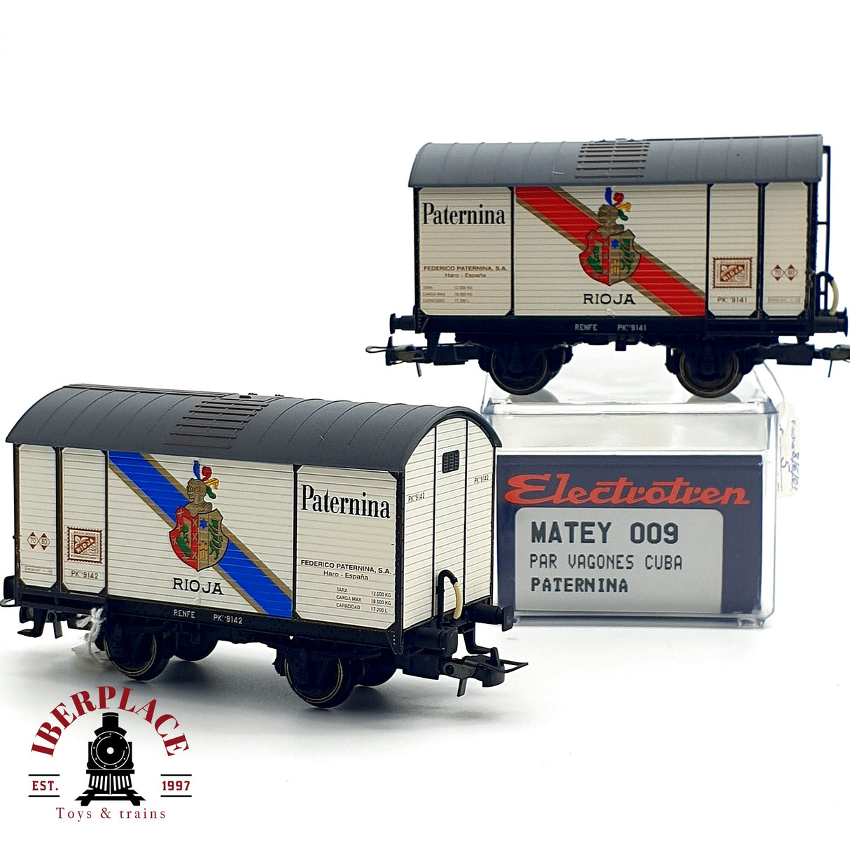 ♻️ DC Electrotren Matey 009 dos vagones cuba Paternina RENFE RN H0 escala 1:87 A28
