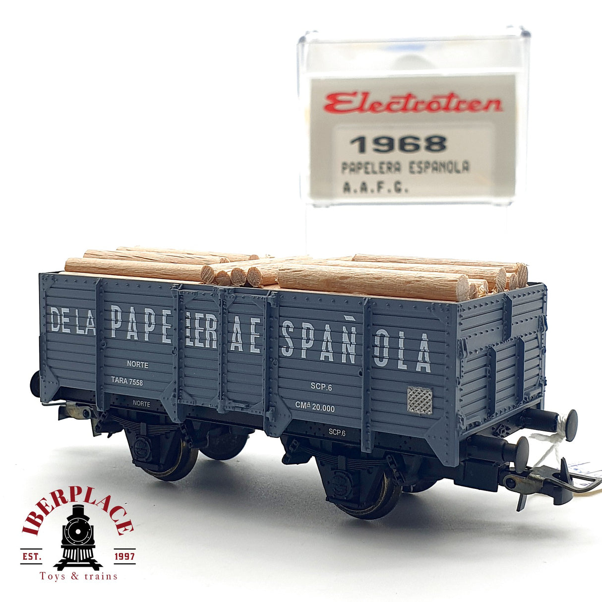 ♻️ DC Electrotren 1968 vagón de bordes papelera española A.A.F.G H0 escala 1:87 A28