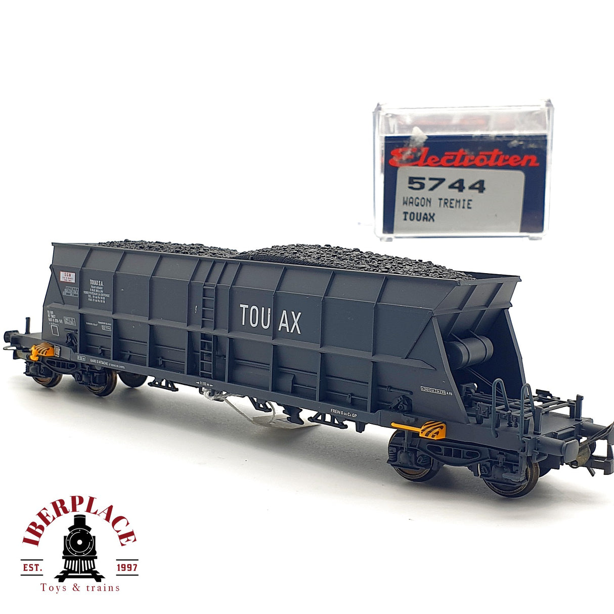 ♻️ DC Electrotren 5744 vagón tolva Tou AX SNCF H0 escala 1:87 A28