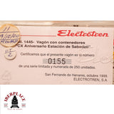 ♻️ DC Electrotren 1445K vagón contenedores estación sabadell RENFE H0 escala 1:87 A28