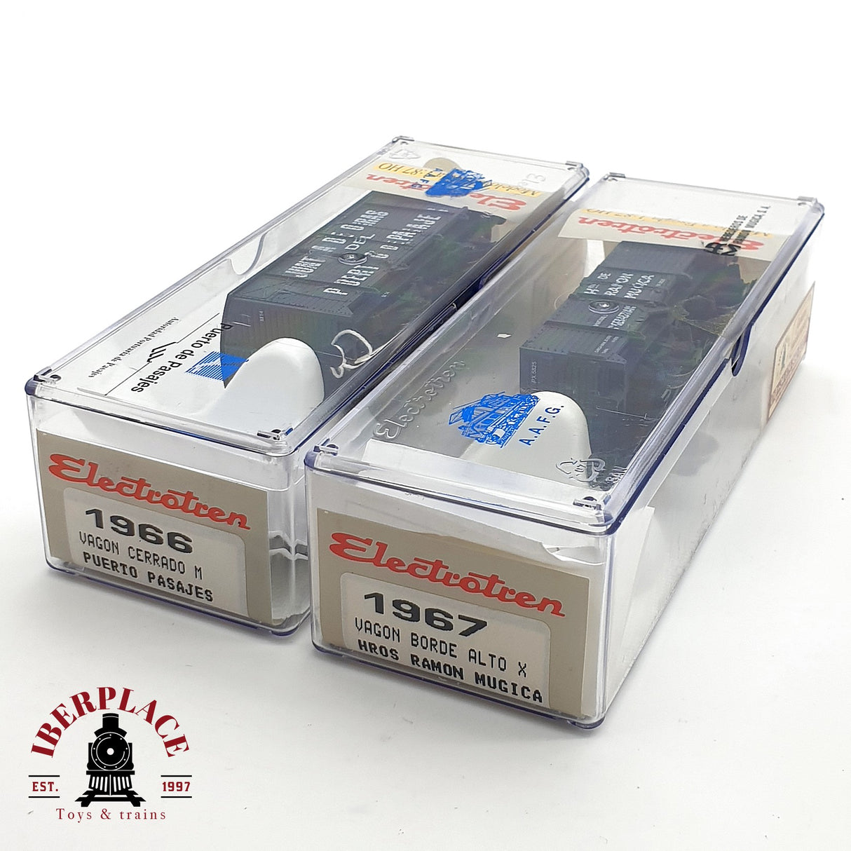 ♻️ DC Electrotren 2x 1967 1966 vagones Hermanos Ramon Mugica puerto pasajes RENFE H0 escala 1:87 A28