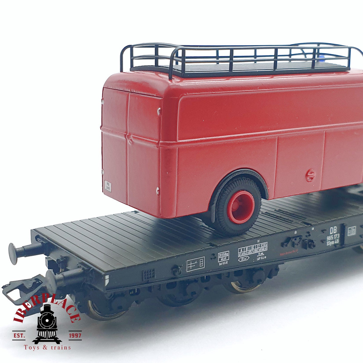 🆕 Märklin - AC 48755 vagón plataforma + camión de bomberos ruedas aisladas podría usarse en DC H0 escala 1:87