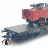 🆕 Märklin - AC 48671 vagón plataforma + camión de bomberos ruedas aisladas podría usarse en DC H0 escala 1:87