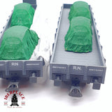 🆕 Mabar - 81403 Set de vagones plataforma MM borde bajo RENFE carga de coches con lona H0 escala 1:87