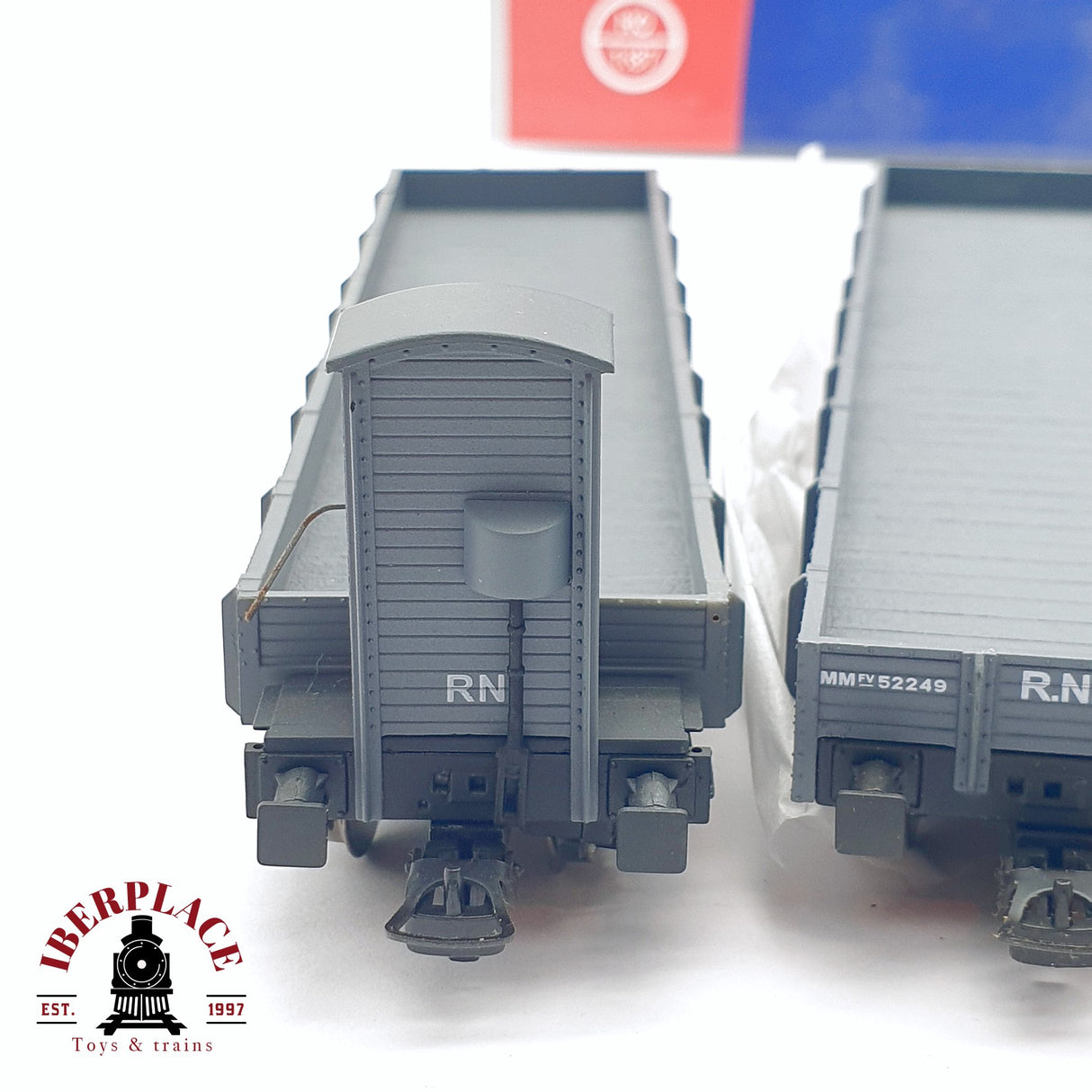 🆕 Mabar - 81400 Set de vagones plataforma MM borde bajo RENFE H0 escala 1:87