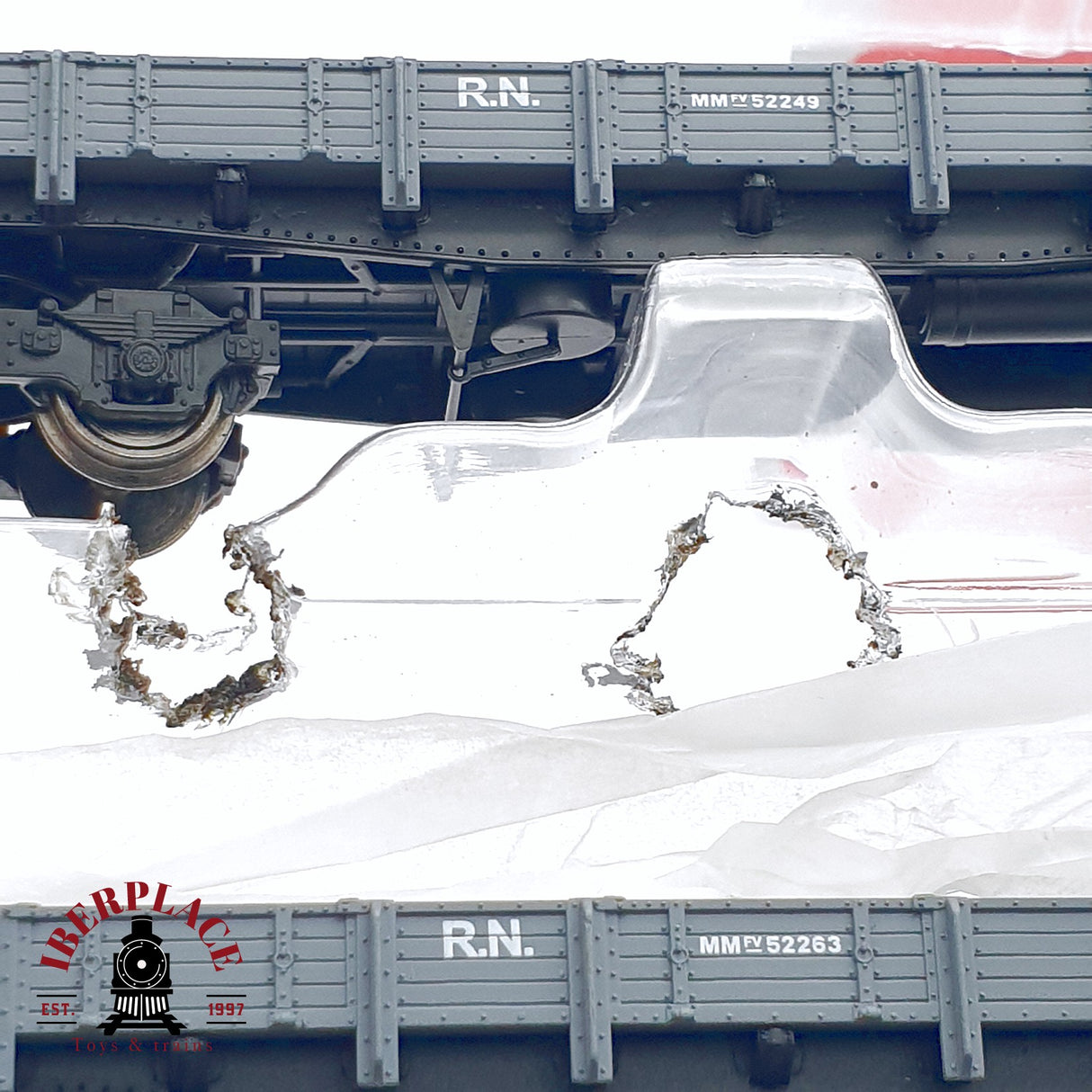 🆕 Mabar - 81400 Set de vagones plataforma MM borde bajo RENFE H0 escala 1:87