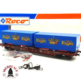 ♻️ 2da mano - DC Roco vagón contenedor Krone Circus DB H0 escala 1:87 E15