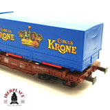 ♻️ 2da mano - DC Roco vagón contenedor Krone Circus DB H0 escala 1:87 E15