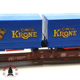 ♻️ 2da mano - DC Roco vagón contenedor Krone Circus DB H0 escala 1:87 E15