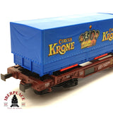 ♻️ 2da mano - DC Roco vagón contenedor Krone Circus DB H0 escala 1:87 E15
