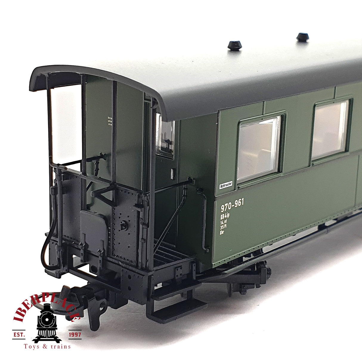 ♻️ 2da mano - Tillig Bahn 03980 vagón pasajeros DR 970 H0e escala 1:87 E15