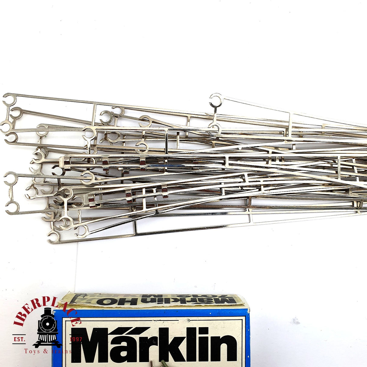 ♻️ 2da mano - Märklin Lote Hilo de catenarias, postes de catenaria y cables H0 escala 1:87 E15