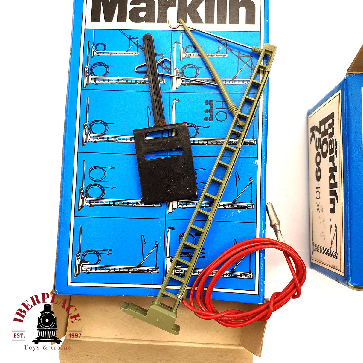 ♻️ 2da mano - Märklin Lote Hilo de catenarias, postes de catenaria y cables H0 escala 1:87 E15
