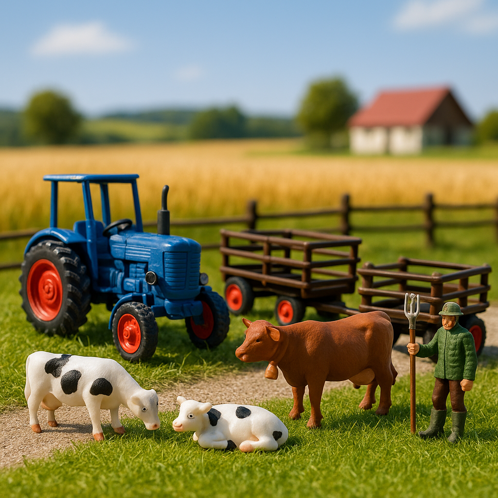 Iberplace 30010 – Superset «Agricultura» H0 (1:87) | Figuras y accesorios de resina pintados a mano
