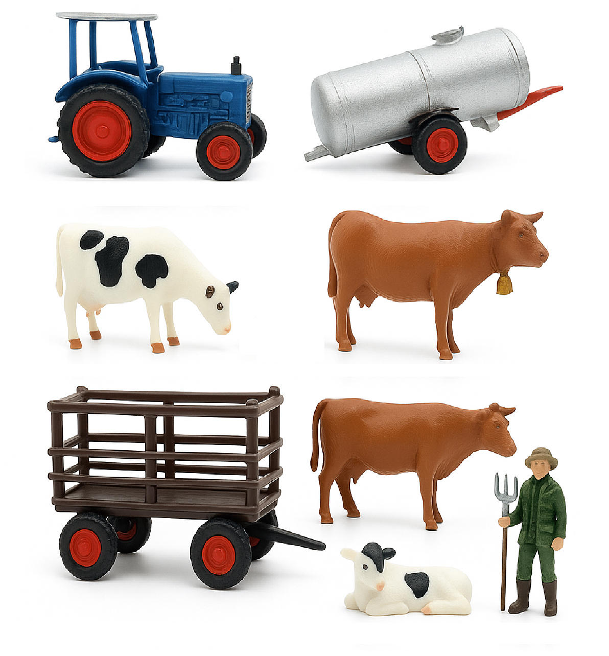 Iberplace 30010 – Superset «Agricultura» H0 (1:87) | Figuras y accesorios de resina pintados a mano