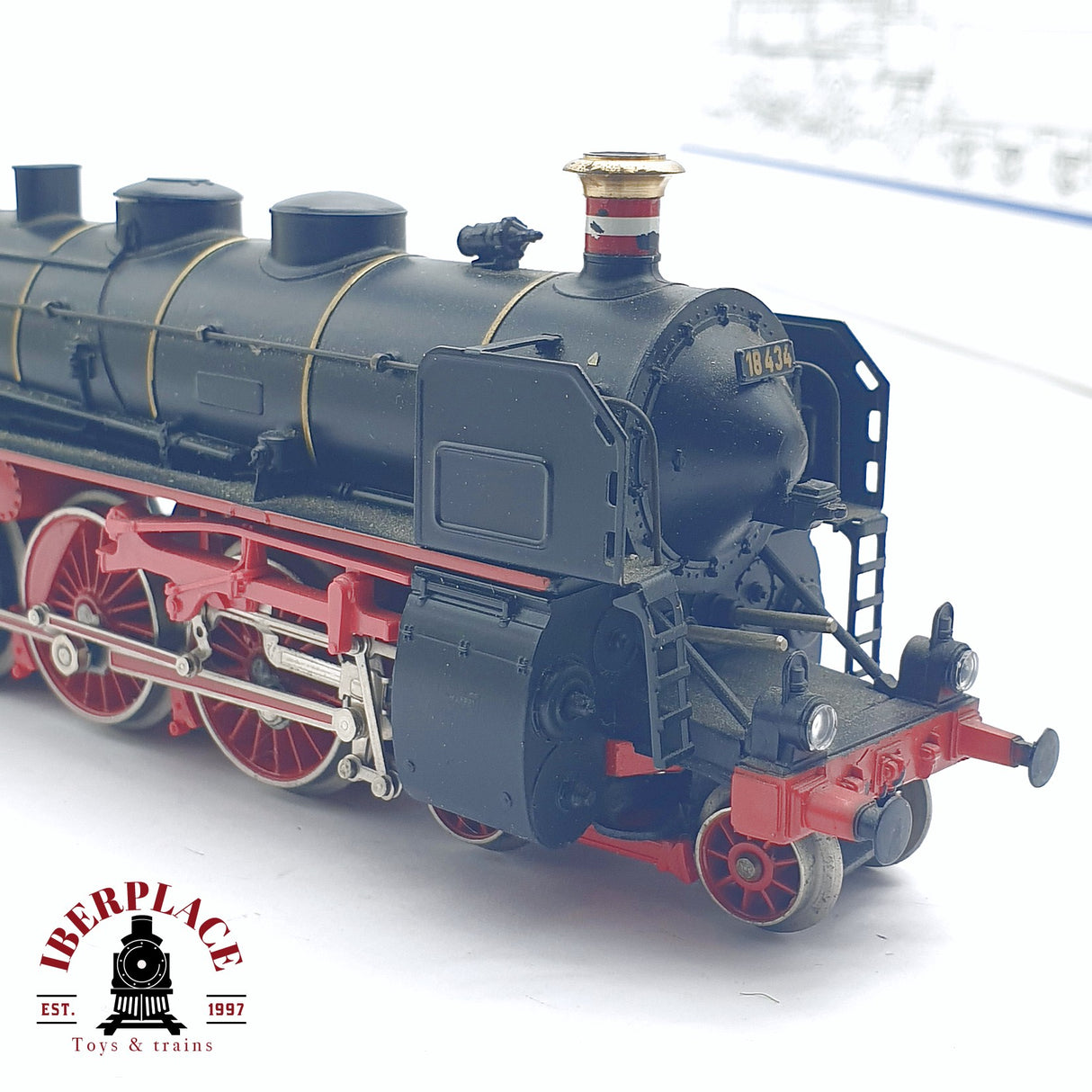 ♻️ 2da mano - Märklin 3518 Locomotora de vapor DR 18 434 Negra H0 escala 1:87