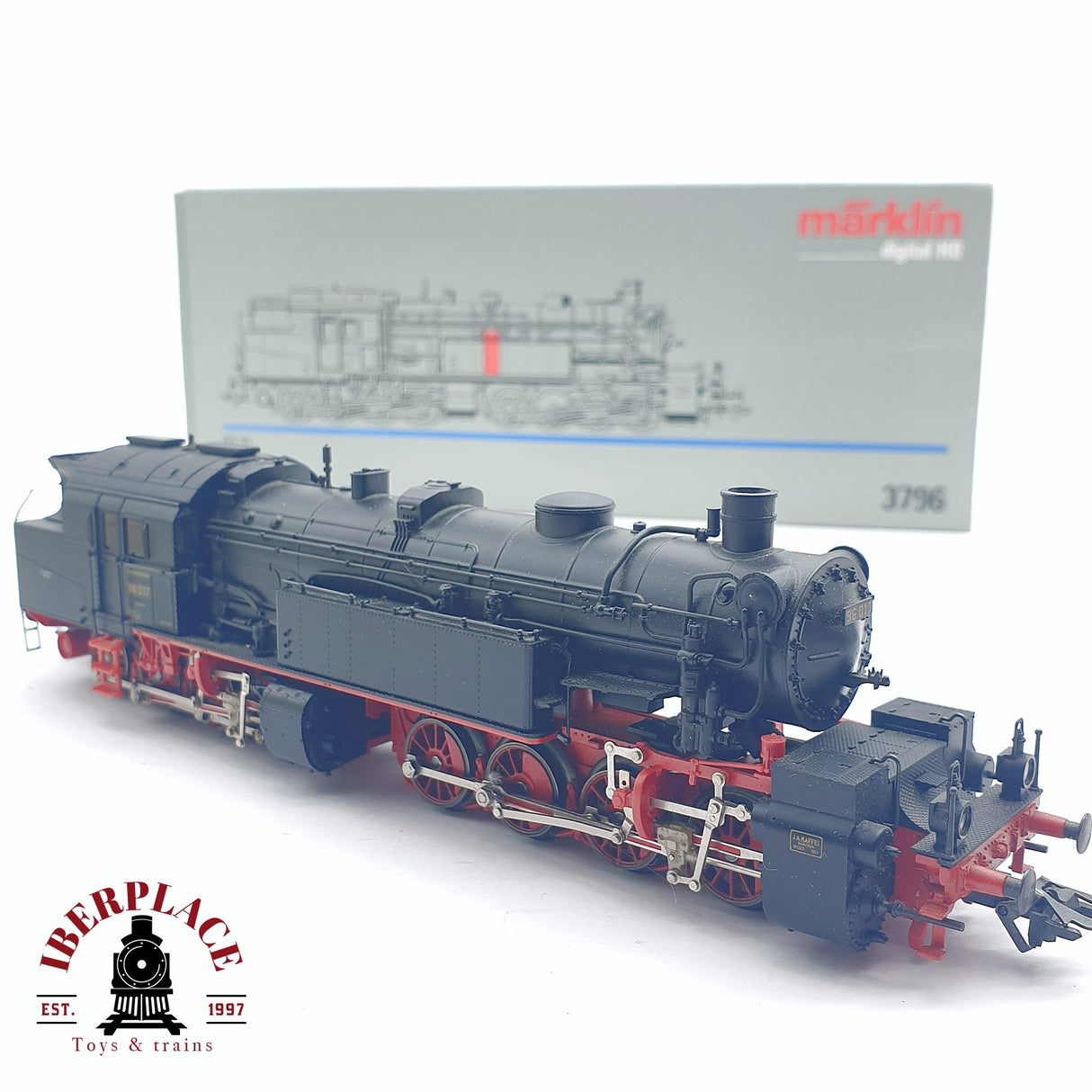 ♻️ 2da mano - Märklin 3796 Digital Locomotora de vapor DR BR 96 017 Negra H0 escala 1:87