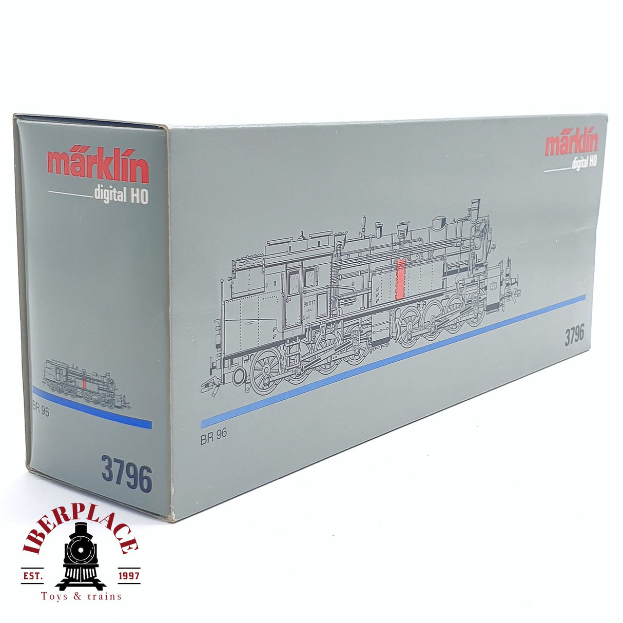 ♻️ 2da mano - Märklin 3796 Digital Locomotora de vapor DR BR 96 017 Negra H0 escala 1:87